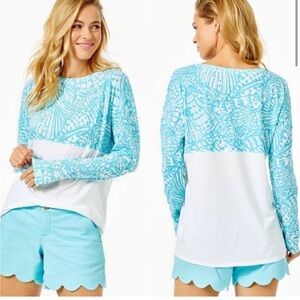Lilly Pulitzer Finn Top Succulent Blue (M)